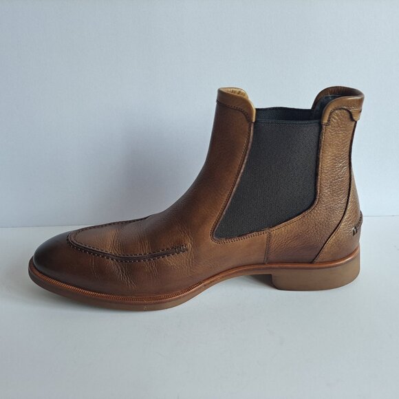New Di Bianco Minori Men\'s Brown Leather Slip On Chelsea Boots main image 6
